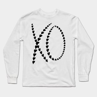 XO Modern Hearts Hugs & Kisses Long Sleeve T-Shirt